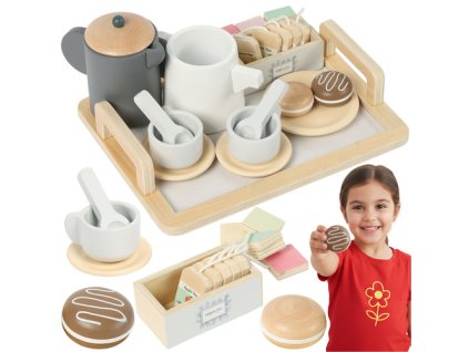 Kruzzel 26543 16dílná dřevěná čajová sada