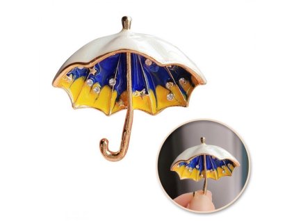 Dekorativní křišťálová brož PARASOL BZ160