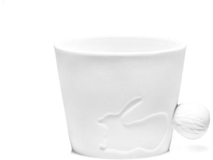 Porcelánový hrneček s ocáskem - králík