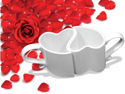 Zamilované hrnečky - bílé