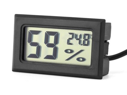 Elektronický teploměr se sondou a hodinami vlhkosti