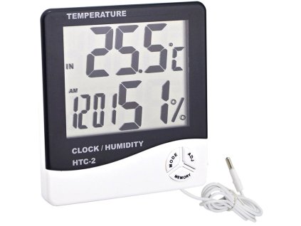 Interní digitální teploměr s lcd displejem externí datový alarm