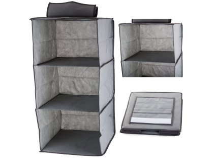 Závěsný organizér do skříně se 3 policemi 60 cm