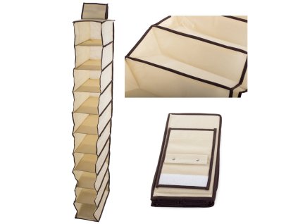 Závěsný organizér do skříně s 10 policemi 120