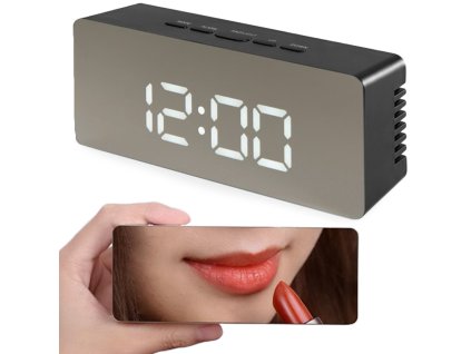 Led budík led časovač led zrcadlo budík datum 4v1