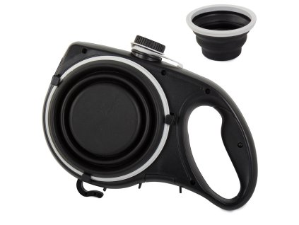 Vodítko pro psy a kočky s napáječkou s miskou na vodu