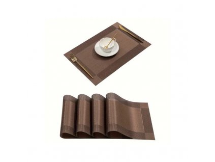 Voděodolná podložka na stůl, obdélníková 30x45 cm, bronzová, z PVC