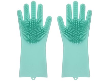 Rukavice na mytí nádobí silikonové kuchyňské drátěnky