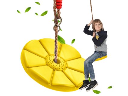 Zahradní houpačka pro děti kytička sedátko s lanem na strom