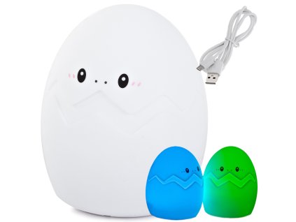Dětské noční světlo vedlo vajíčko rgb touch usb