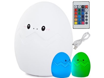 Dětské noční světlo vedlo vejce rgb dálkové ovládání usb