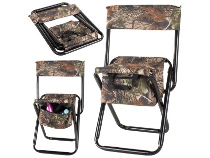 Rybářské křeslo s opěradlem a taškou na přenášení