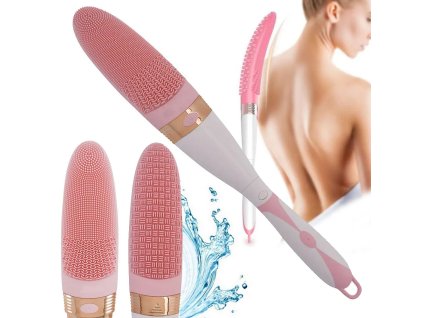 Silikonový masážní kartáč na záda