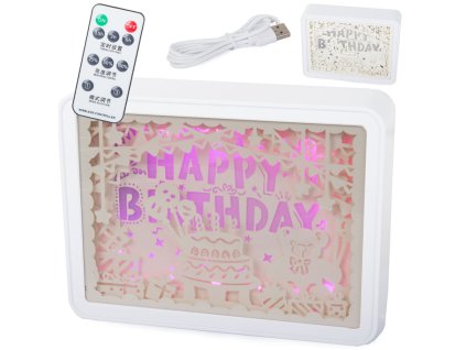 Noční stolní lampa 3d barvy rgb led dálkové ovládání dotykem