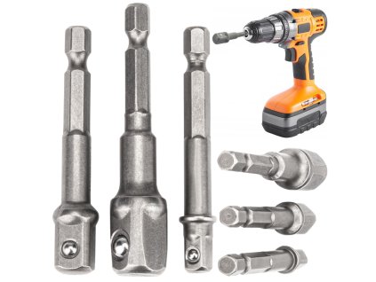 Redukce adaptéry šroubováky 1/4 3/8 1/2