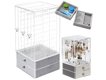 Organizér na šperky do truhly semišový stojan