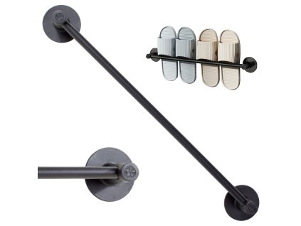 Nástěnný koupelnový věšák na pantofle a ručníky