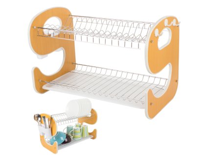Dvoupatrový stojan na sušení v myčce nádobí