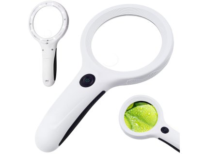 Čítací sklo 4x 8 led uv