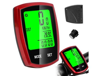 Bezdrátové počítadlo rychlosti na kole lcd