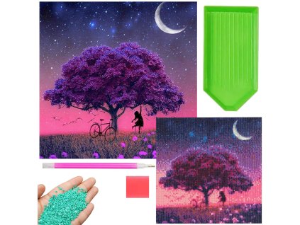 Diamantová výšivka stromu sada diamantové malby