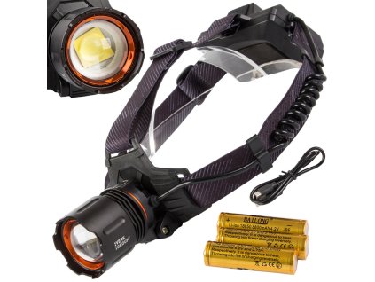 Čelová svítilna bailong vedla cree xhp160 powerbank