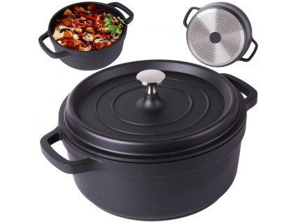 Hrnec na pečení s víkem 4l indukční hliník