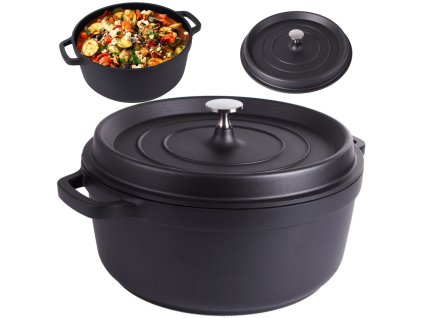 Hrnec na pečení s víkem 6,6l indukční hliník