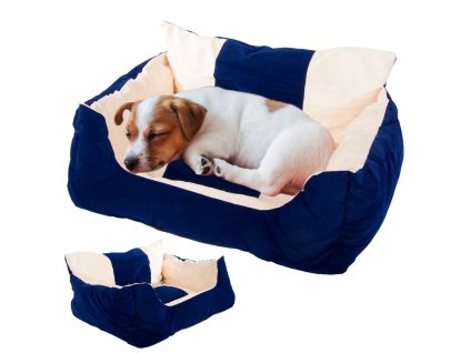 Pelíšek pro psy kočky měkký gauč s velkou ohrádkou