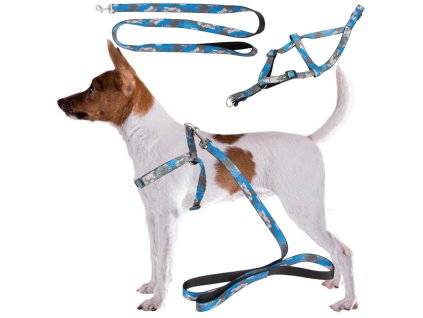 Vodítko s postrojem postroj pro psa kočku nastavitelná velikost pohodlné