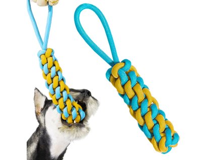 Žvýkací hračka pro psy přetahovací lano pletené lano