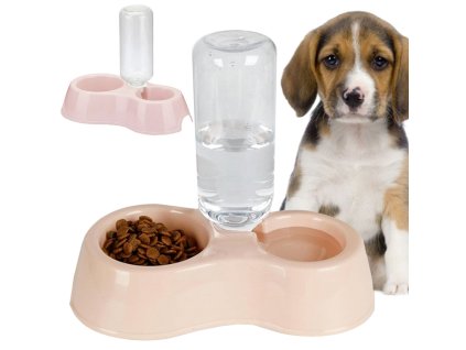 Dvojitá miska na vodu s dávkovačem pro psa kočku