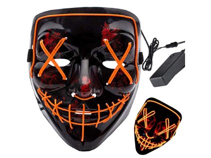 Svítící vedl maska halloween strana očista