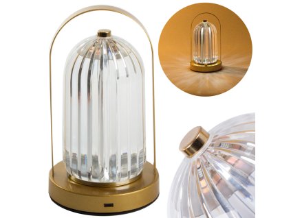 Noční lampa stolní křišťálová led lucerna dotyk