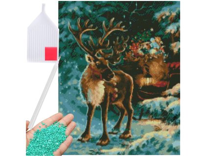 Diamantová výšivka sobi vánoční sada 5d