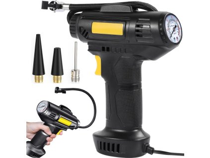 Kompresor nafukovací pistole na kola 12v 120w 10 barů vedl