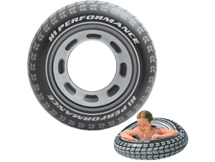 Velké 70cm nafukovací kolo pro dospělé dítě, které může plavat ve vodě bazénu