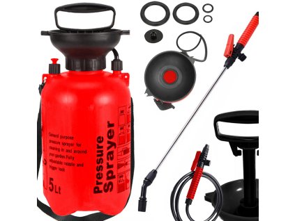 Tlakový postřikovač zahradní ruční postřikovač s dlouhým kopím 5l pásový