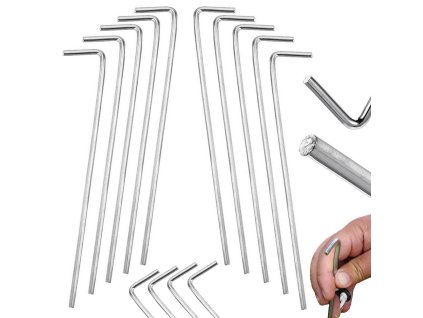 Stanové sítě kotvy ocel 24cm 10ks háčků a smyček