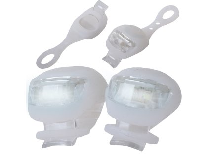 Světla na kole 2 vedla přední kolo 2ks silikonové vodotěsné