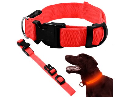 Led osvětlovací obojek pro psy a kočky nastavitelný 59cm