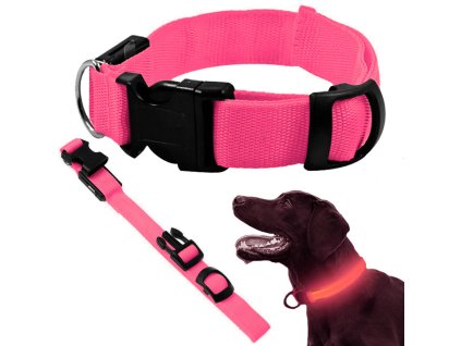 Led osvětlovací obojek pro psy a kočky nastavitelný 59cm