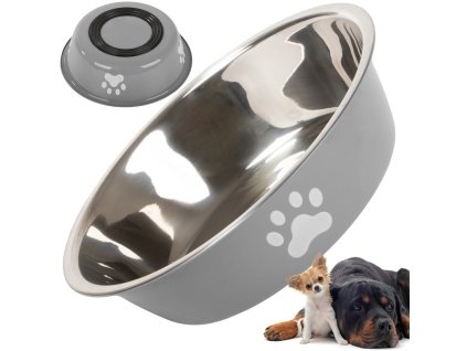 Kovová miska proti překlopení pro psy a kočky 150ml
