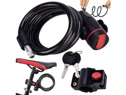 Zámek na kolo zámek na kolo bezpečnostní klíč silný kabel