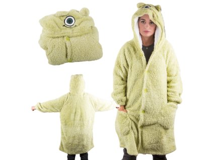 Teplá nadměrná deka mikina xl tlustá 2v1 kožešina s kapucí deka mikina tlustá