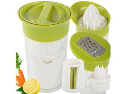 Struhadlo na zeleninu 4v1 krouhač magnet vyměnitelné vložky rukojeť