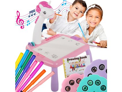 Zpětný projektor kreslicí stůl tabule fixy pro děti fixy