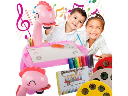 Zpětný projektor kreslicí stůl tabule fixy pro děti fixy