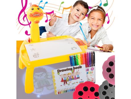 Zpětný projektor kreslící stůl tabule fixy pro děti fixy