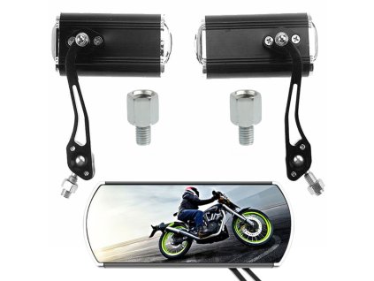 Hliníkový lehký držák zrcátka na motorku m10 s adaptérem pro m8